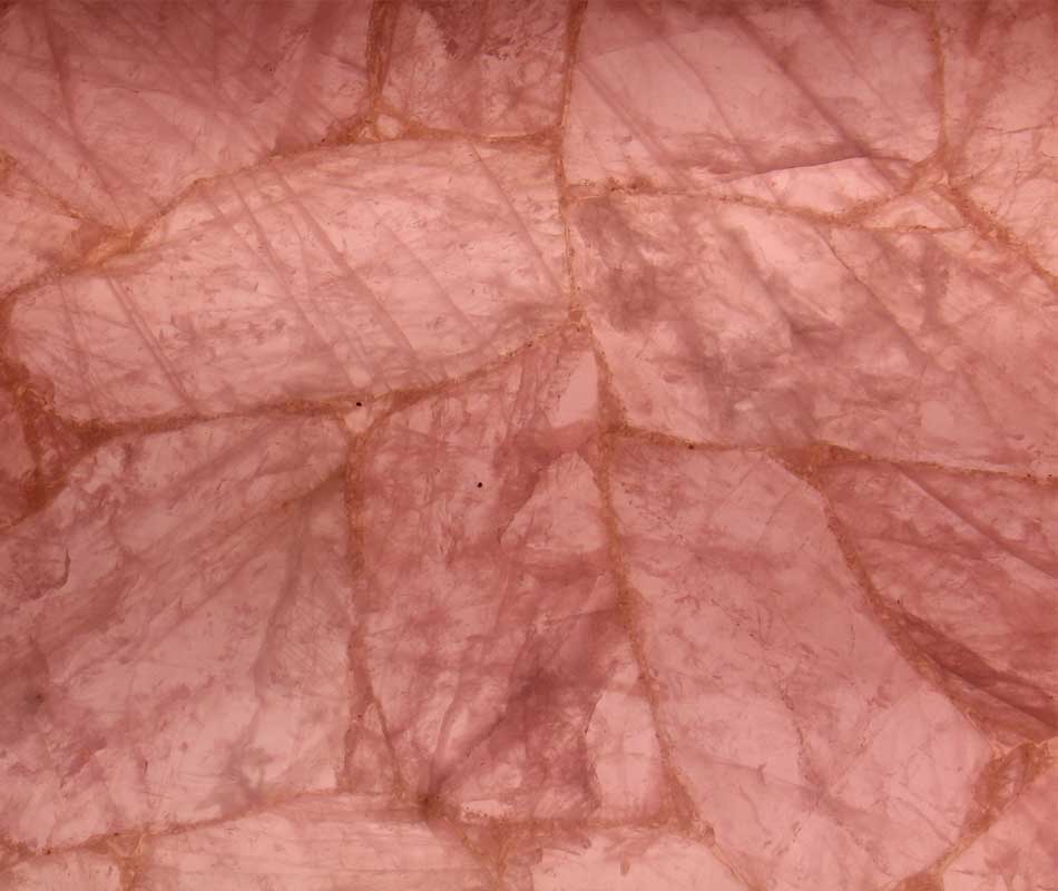 Backlit Gemstone Slab Rose Quartz